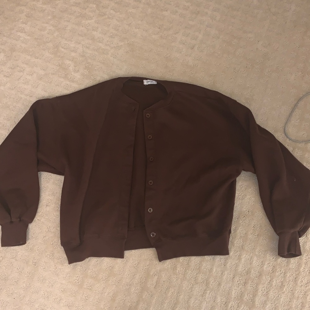Korean Style Oversized Sweater in Brown